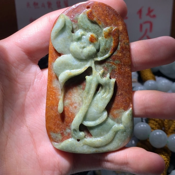 翡翠未镶嵌颈饰保真天然a货翡翠