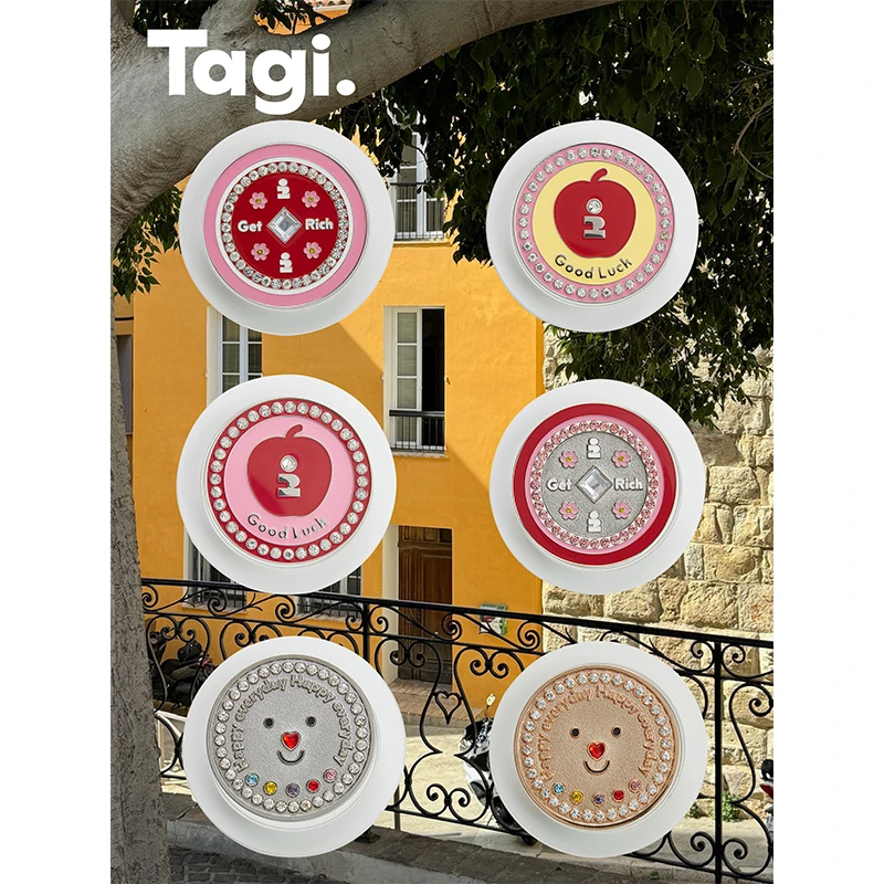 Tagi.《塔皮金币》磁吸支架手机壳开心苹安财运金币多色折叠创意