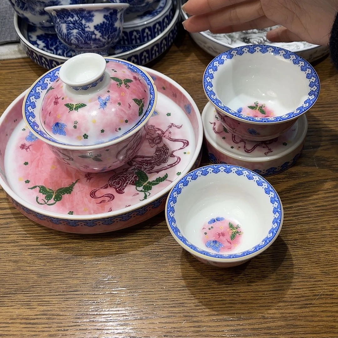 筱***涵陶盖碗景德镇陶瓷工厂福利价