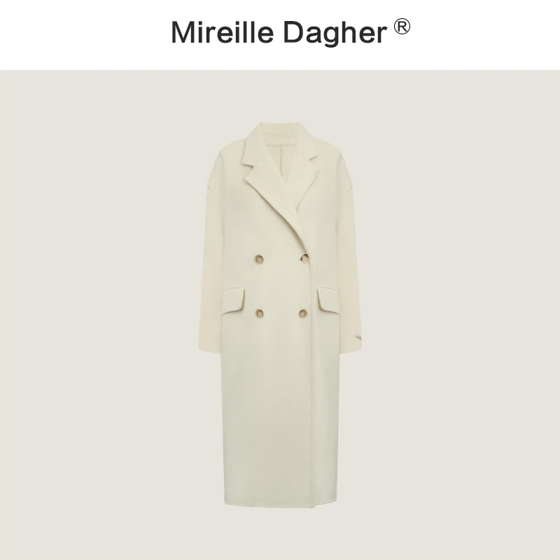 米莱Jiaer/秋冬宽松版西服领中长款大衣2560009