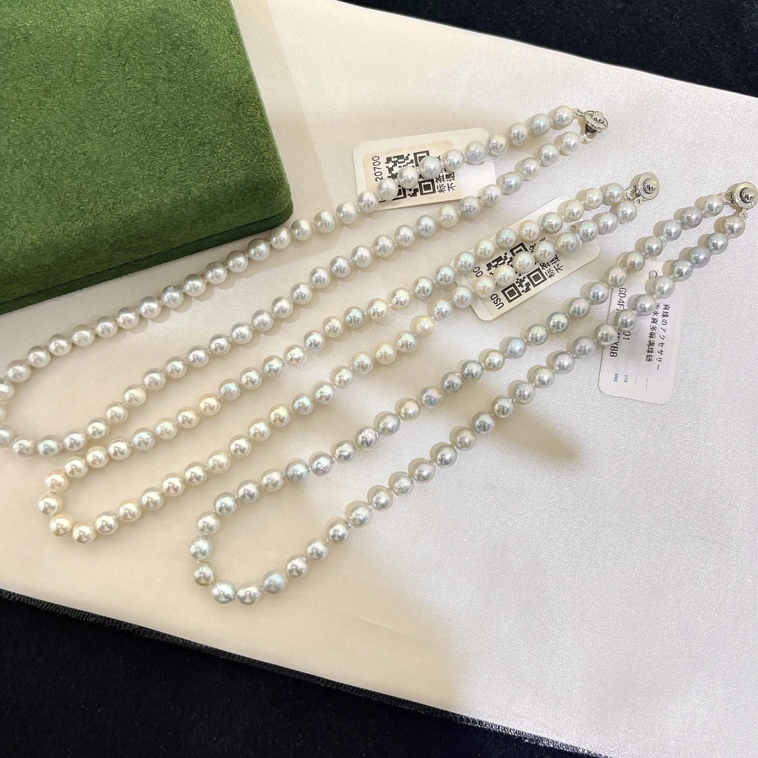 【珍珠甄选】海水真多麻满珠项链 7-8MM 多样性发一 R489