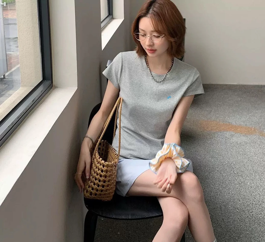 【900】丰#休闲百搭圆领修身上衣