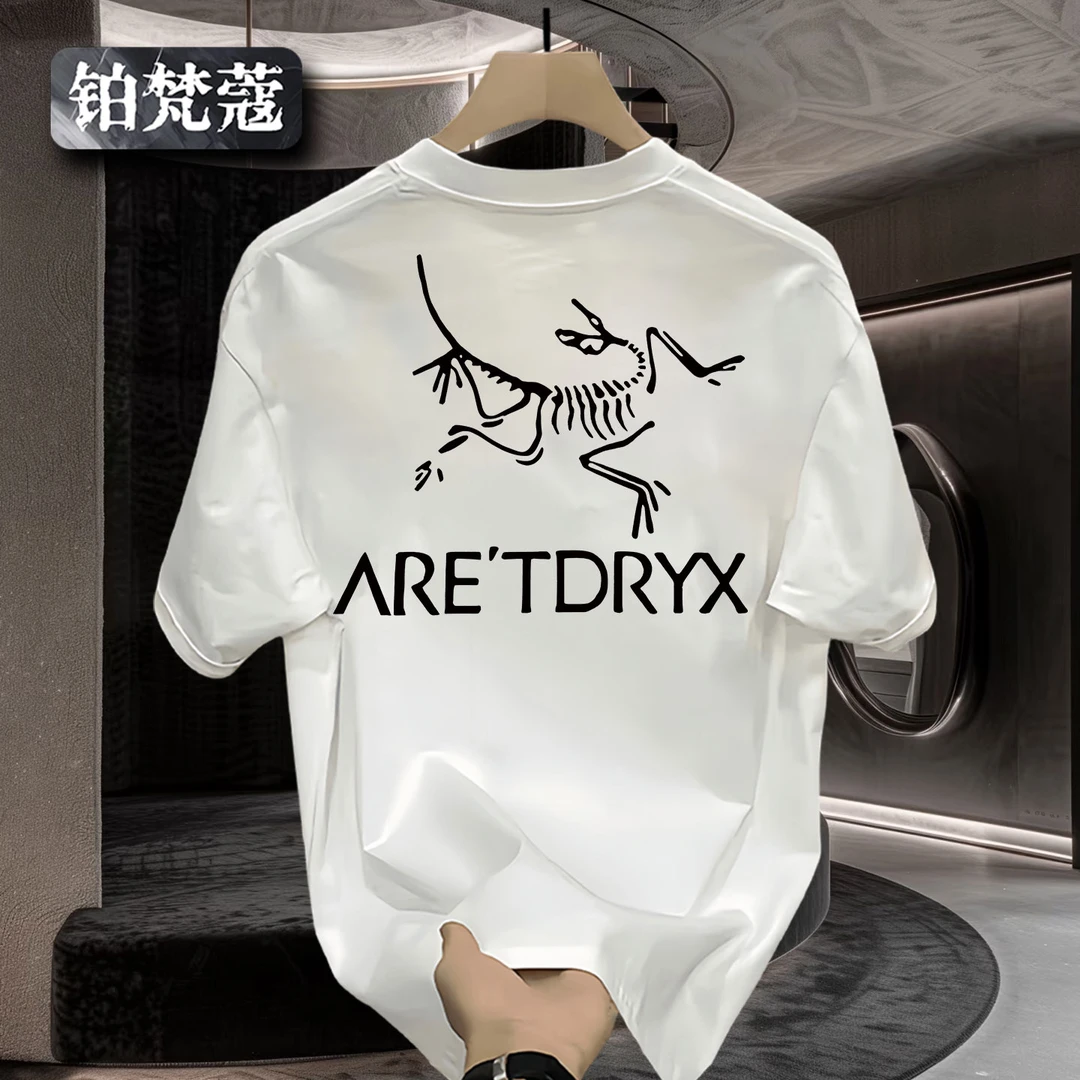 铂梵蔻印花圆领纯棉大码潮男士痞帅宽松上衣美式休闲时尚短袖T恤