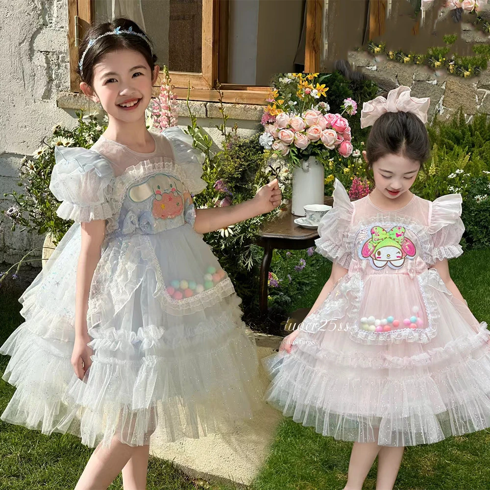 夏季新款女童蓬蓬裙小女孩生日纱裙儿童宝宝美乐蒂礼服裙子公主裙