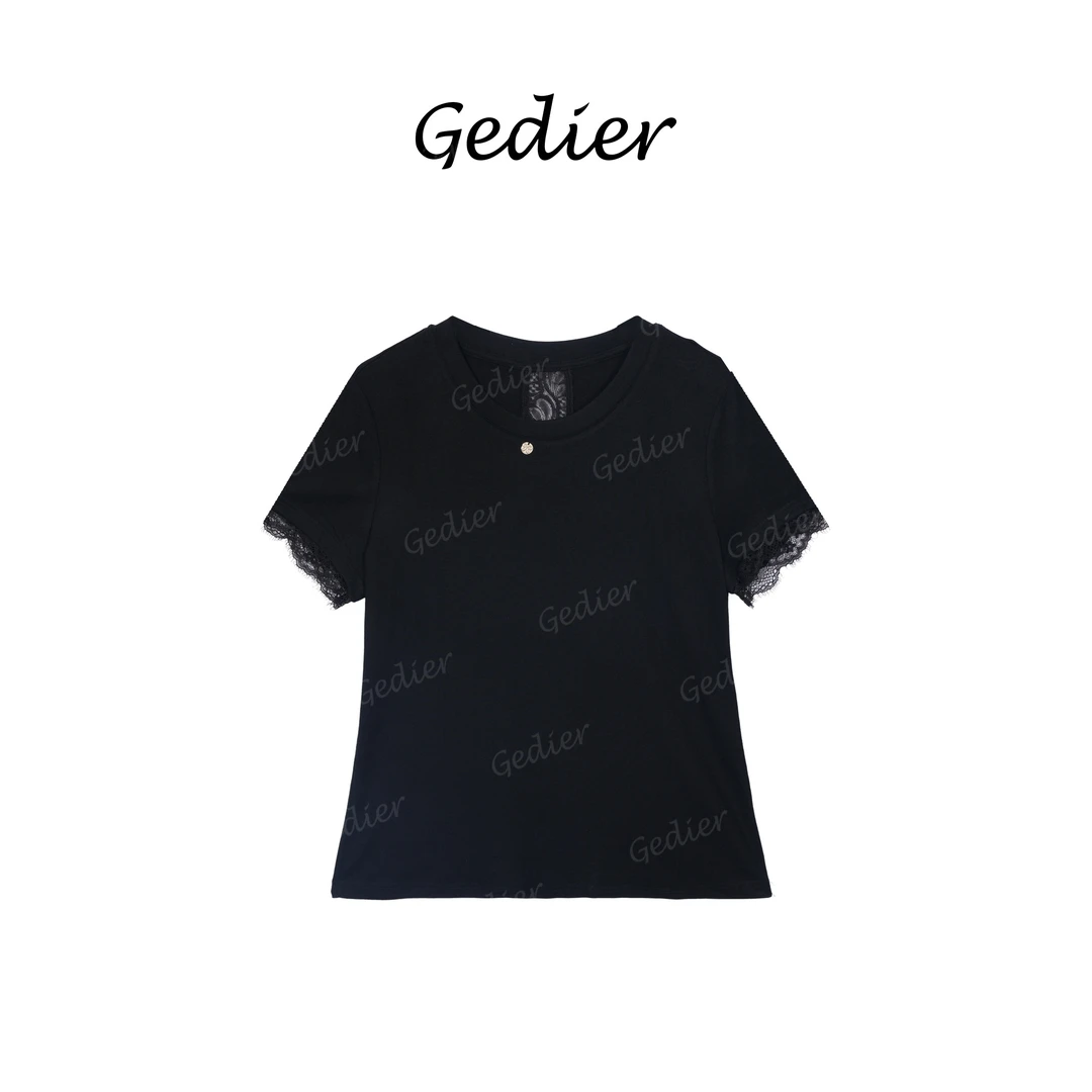 【歌蒂尔】2025夏季新款百搭时尚圆领短袖T恤 艺菲同款 TG510270Y