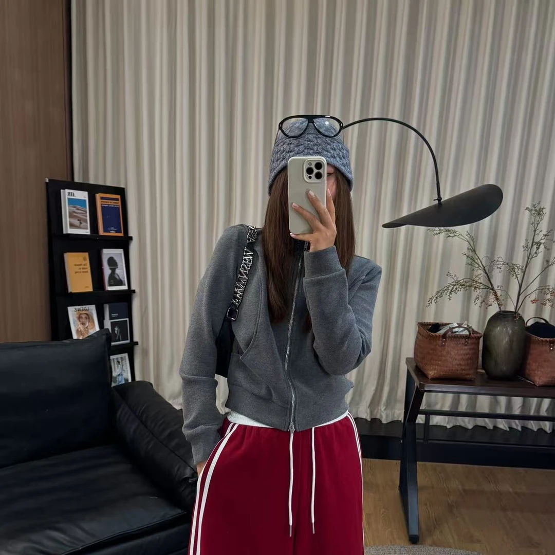 YZ-QINGSHE膨体绒冬里外一体绒加厚立领卷卷毛轻奢外套