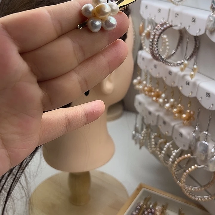 淡水珍珠发夹未镶嵌