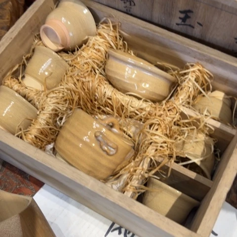 蜜安罐瓷香炉锡茶则