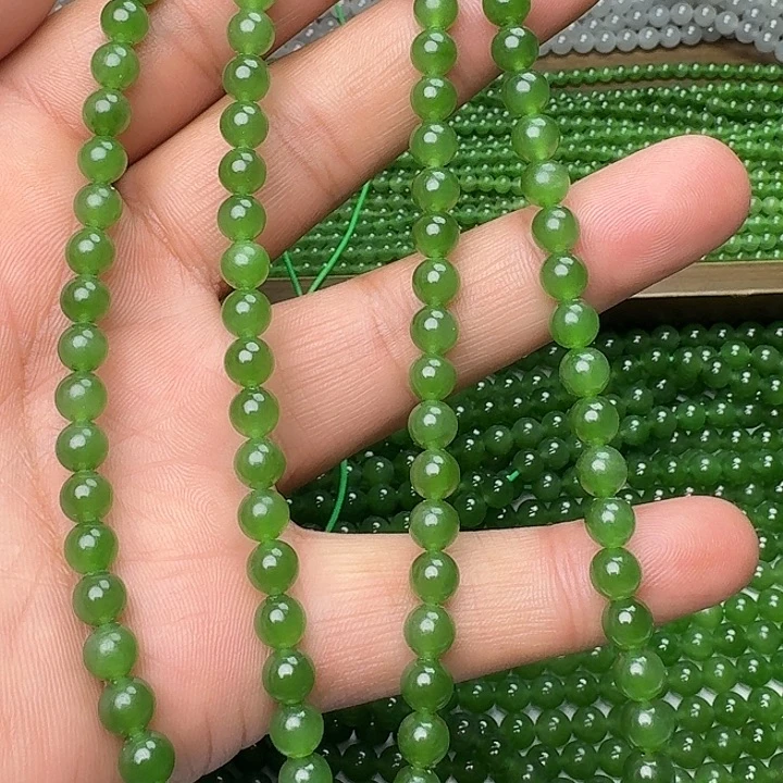 和田玉未镶嵌颈饰碧玉冰阳绿卡6