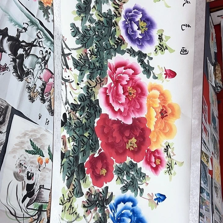 横款国画喜欢看看，欣赏一下……