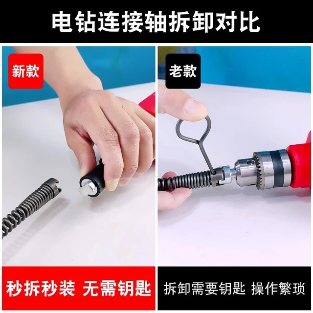 厨房疏通家用疏通机器管道马桶厕所堵塞捅神器工具电动器下水道通