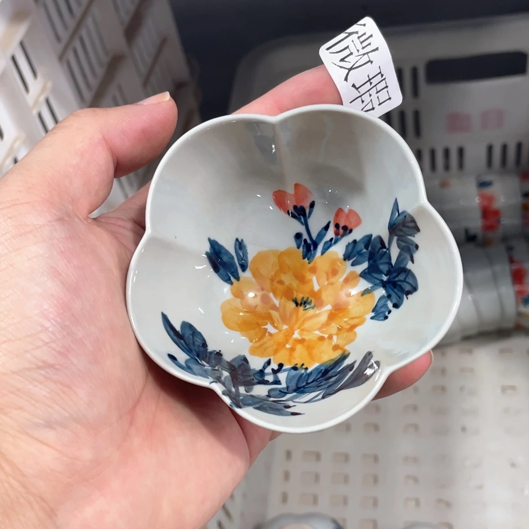 釉下手绘茶具微瑕