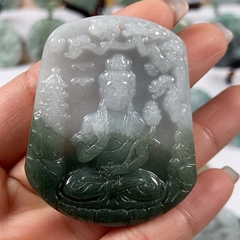 翡翠颈饰未镶嵌大势至菩萨福利