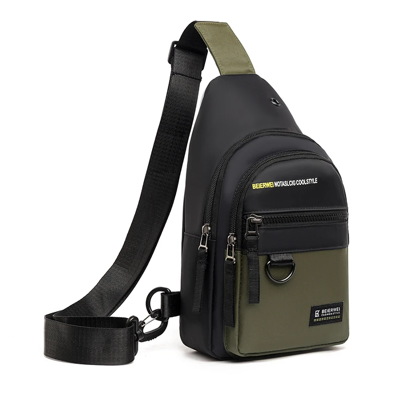 男士胸包斜挎包百搭新款单肩小挎包户外夏季运动男包大容量小背包