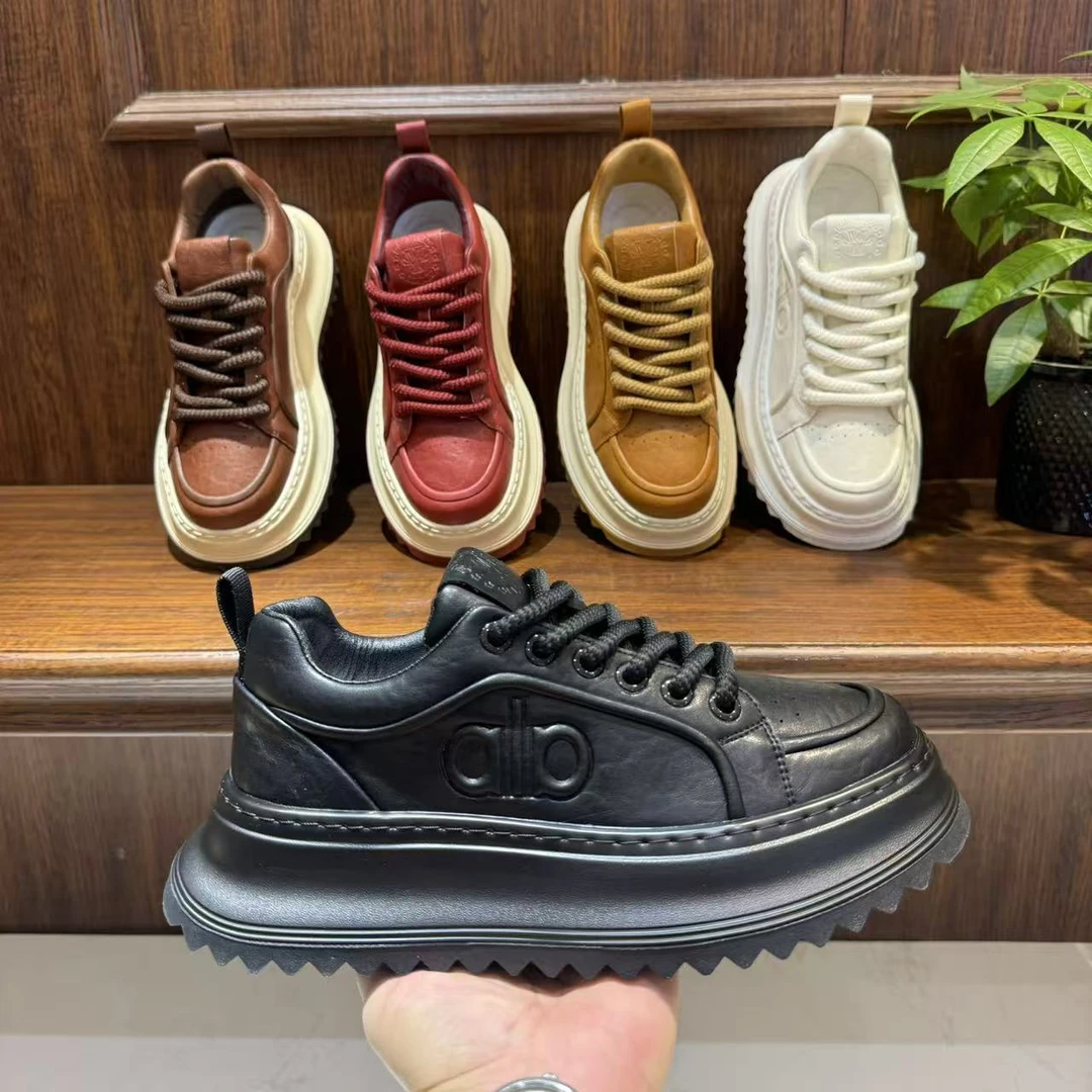 男士潮牌休闲鞋2025秋冬新款增高厚底时尚潮流百搭男学生老爹鞋