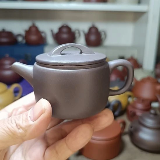 紫砂茶壶原矿天青汉瓦内推150cc半手工