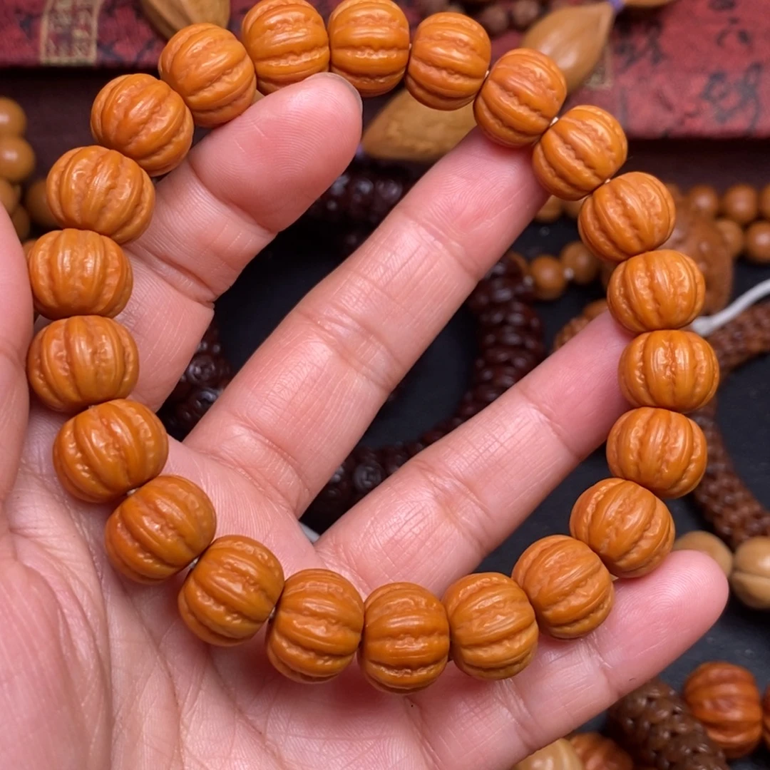 吊坠猴头核桃橄榄核雕刻手串