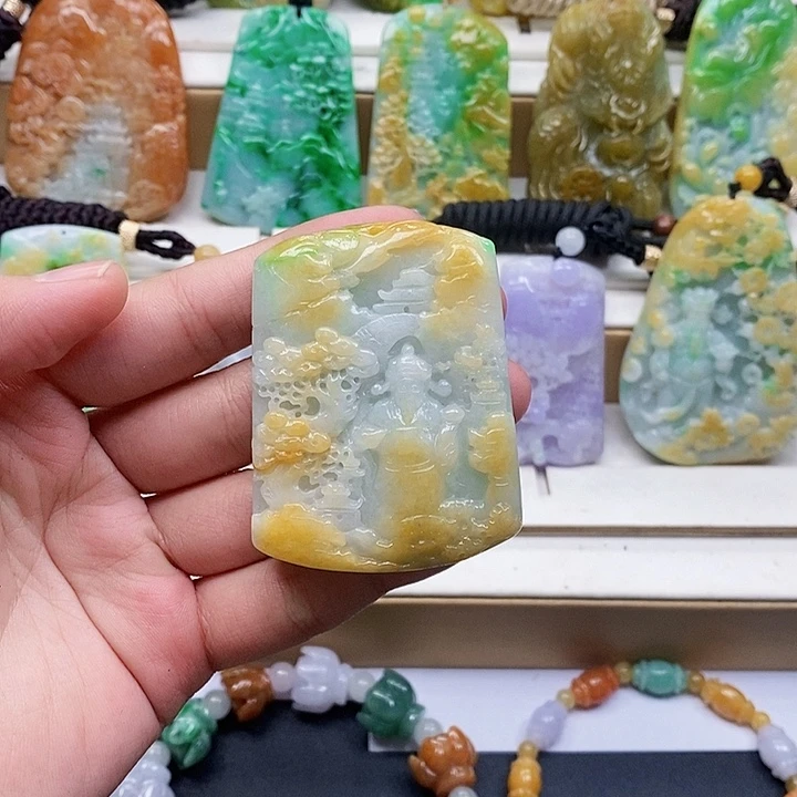 颈饰未镶嵌翡翠翡翠A货