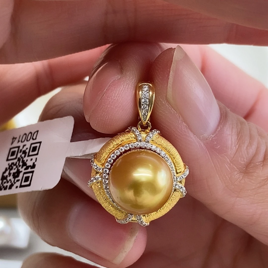 吊坠(不含链)海水珍珠银S925镶嵌@@D0014