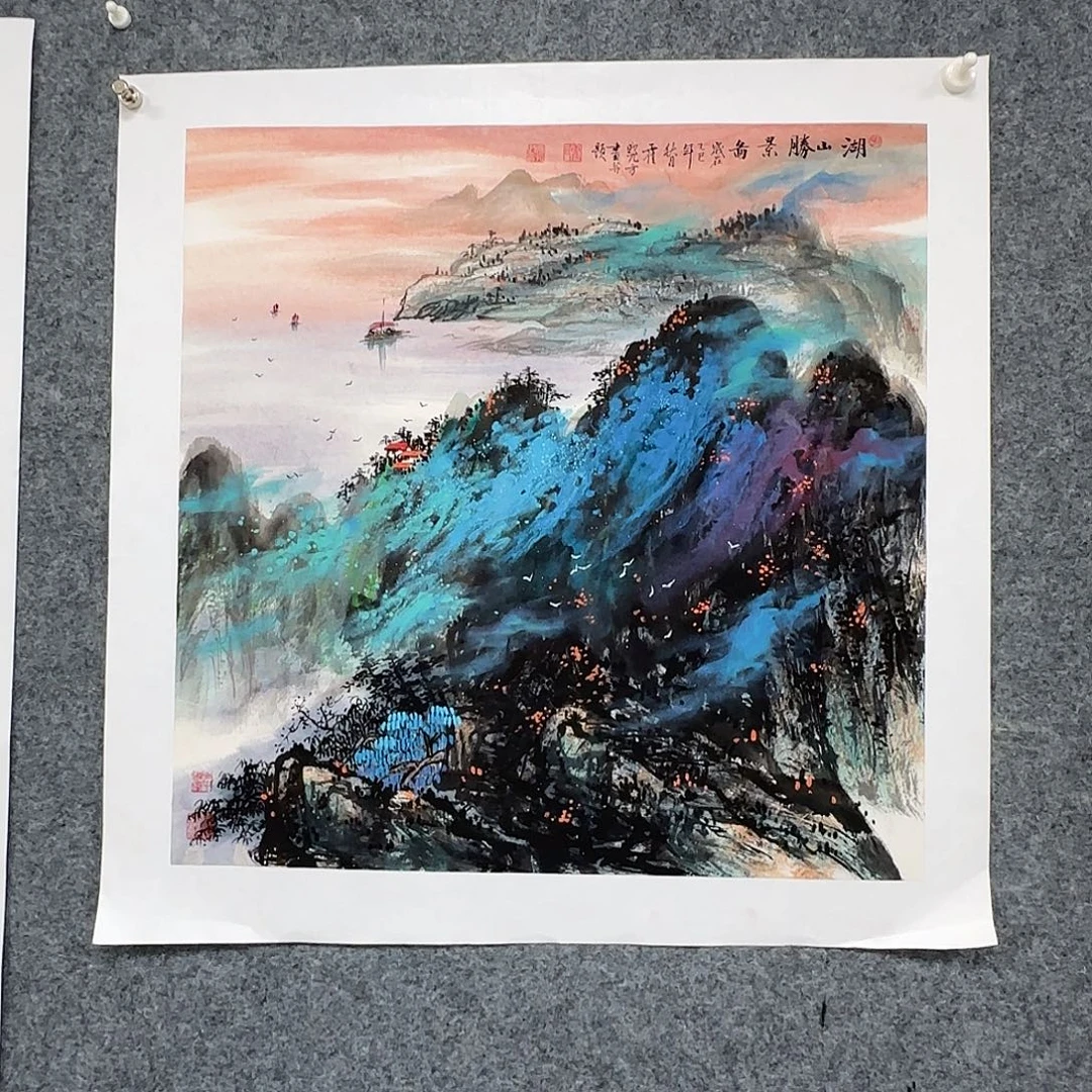 国画68*68纯手绘霍晓方