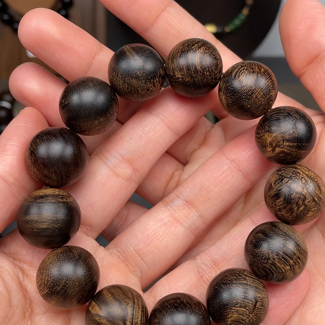 沉香手串优***子越南芽庄白棋1.8虎皮瘿子瘤疤