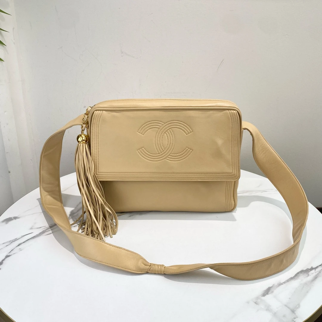 95新 Chanel/香奈儿 多宝二奢/50506/中古相机斜挎 3开有标无卡