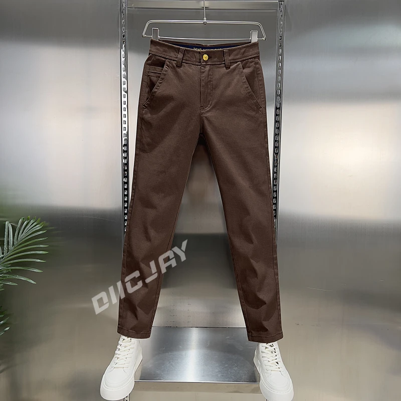 DIIC JAY/狄杰高端轻商务直筒休闲裤早秋新款简约百搭修身男裤子