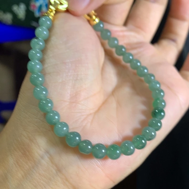 定制翡翠未镶嵌翡翠珠串卡6.2不退不换