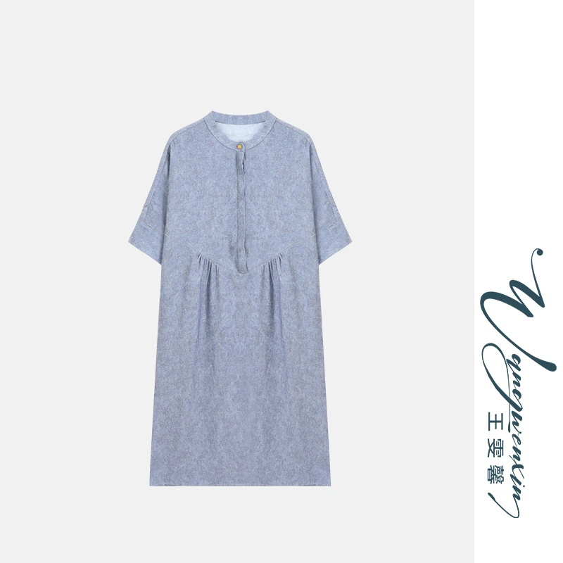 【王雯馨】“夏日寻雪”小金扣 原定系列 宽松百搭 舒适透气 连衣裙