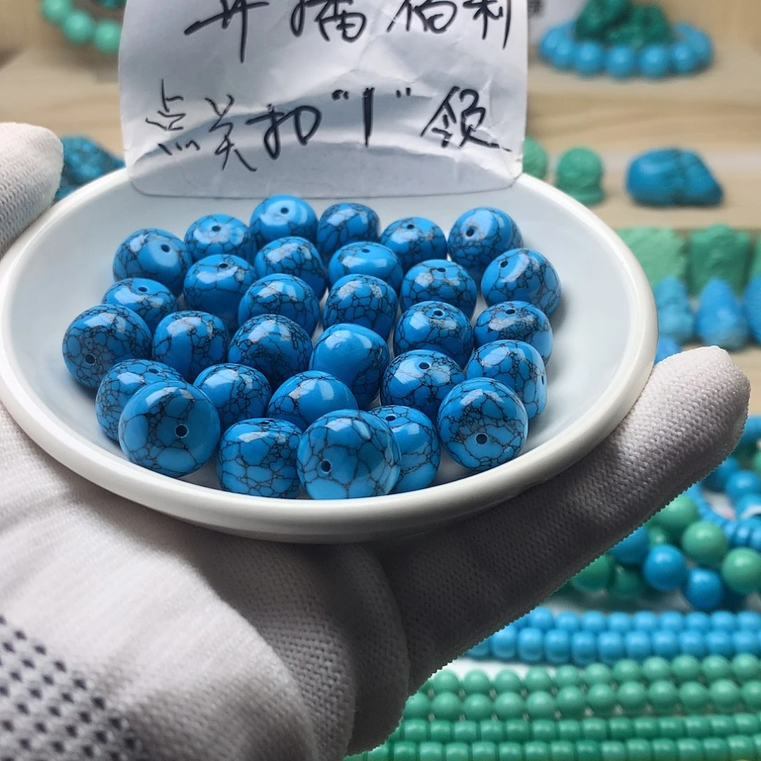 湖北发货批发精挑绿色矿原创手串108雕刻多样性发货 以介绍为准