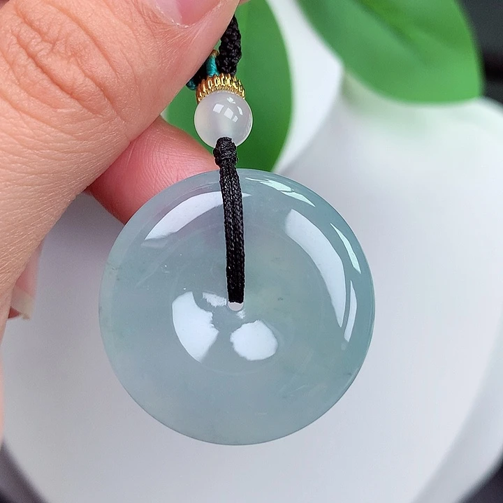 颈饰未镶嵌翡翠平安扣 28.8x6.5mm