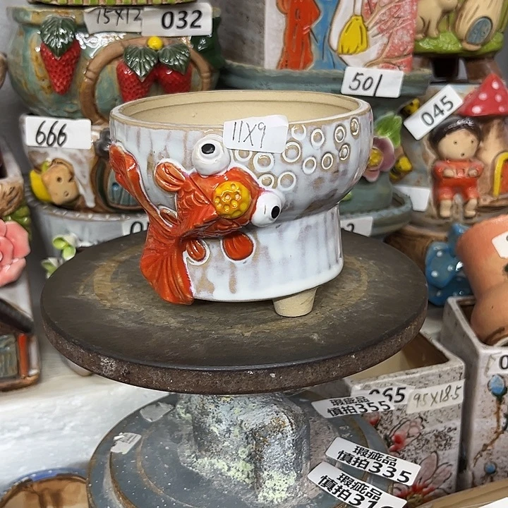 粗陶材质多肉花盆