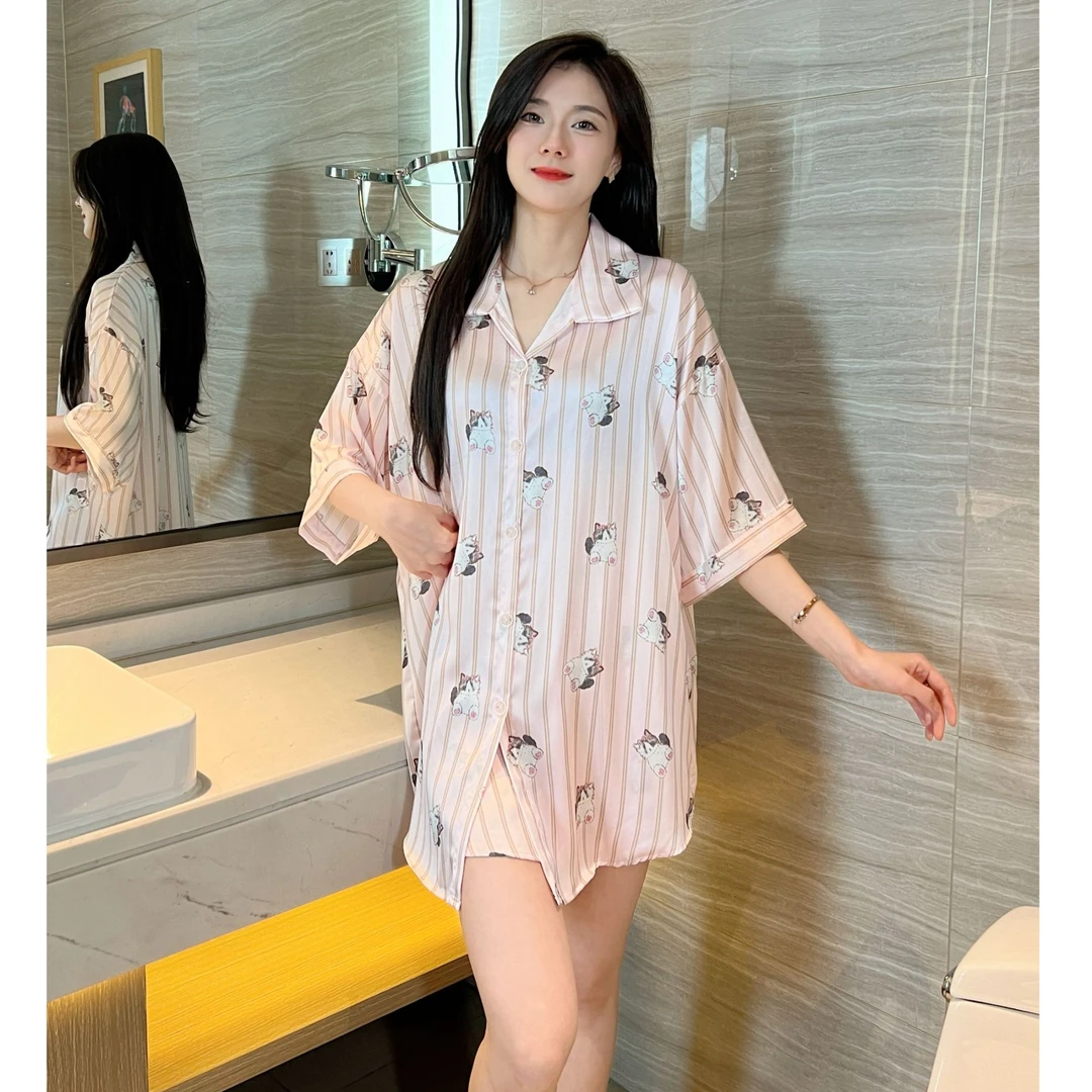 冰雪丝条纹小狗家居套装