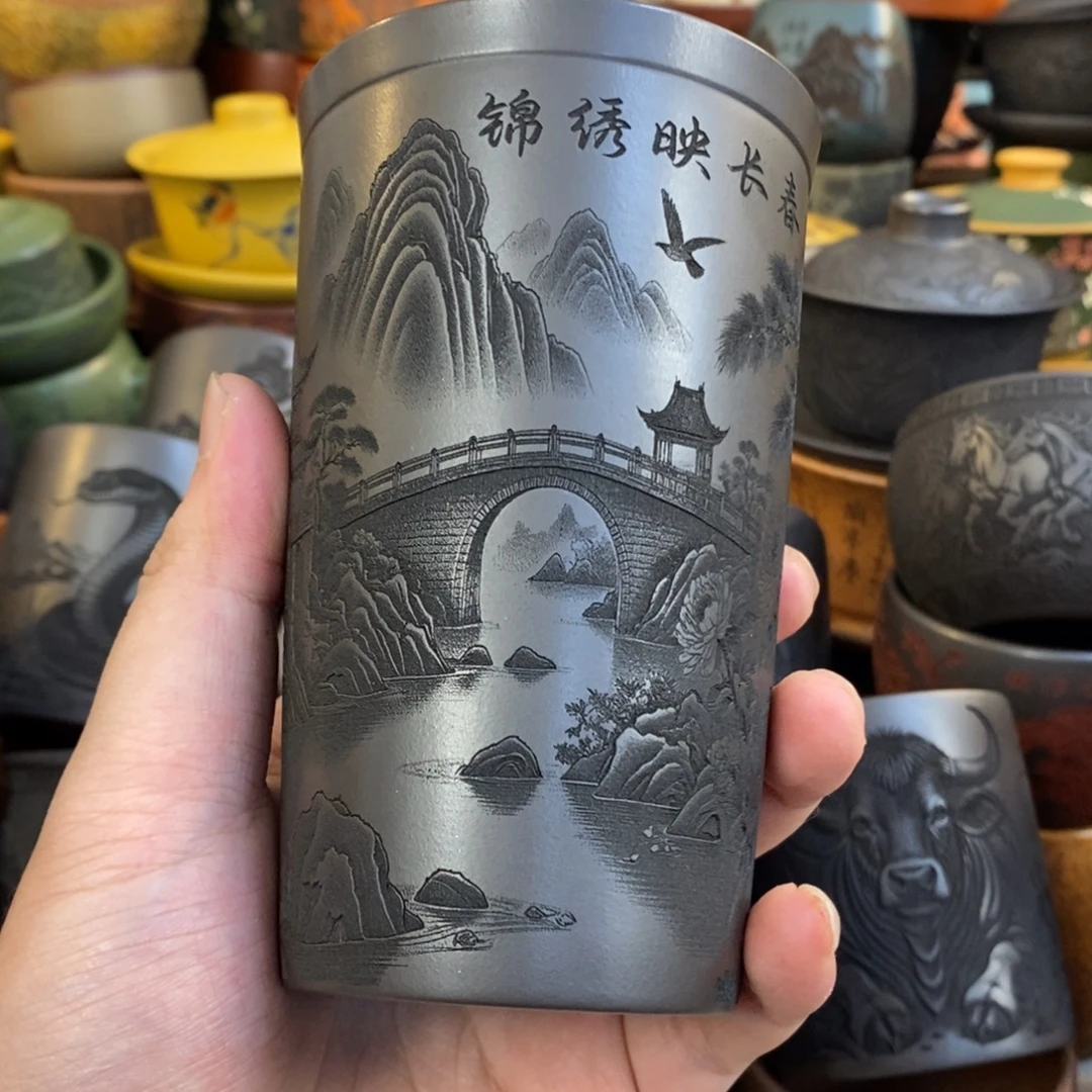 紫砂公道杯宜兴全手工紫砂杯
