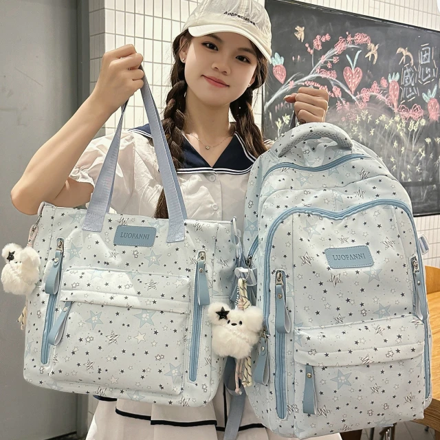 ins书包女初中生小清新韩版小学生双肩包大学生高颜值设计感背包