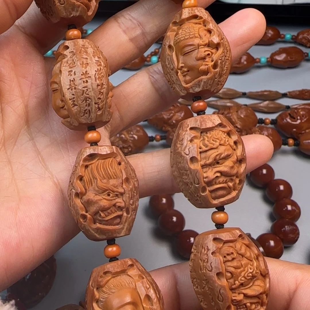 橄榄核手串/手链前*2.2尺寸水晶核佛魔一念