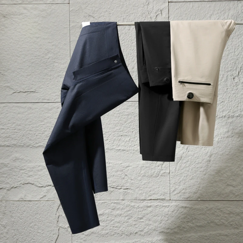 腰部旋转按钮调节！AIRNET透气全压胶UPF50+防晒春夏通勤男休闲裤