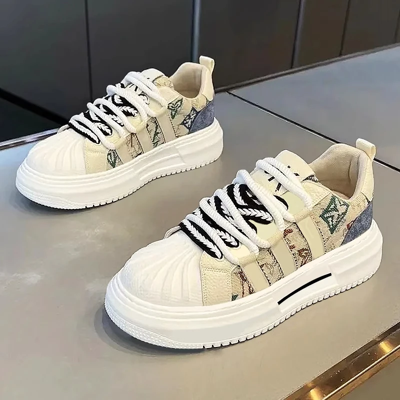 NY韩版时尚贝壳头板鞋男款秋季软底舒适布面透气纯色百搭休闲鞋潮