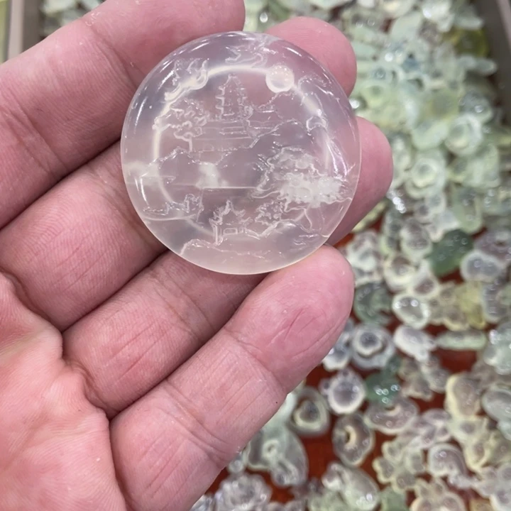 蛇纹石玉合金颈饰