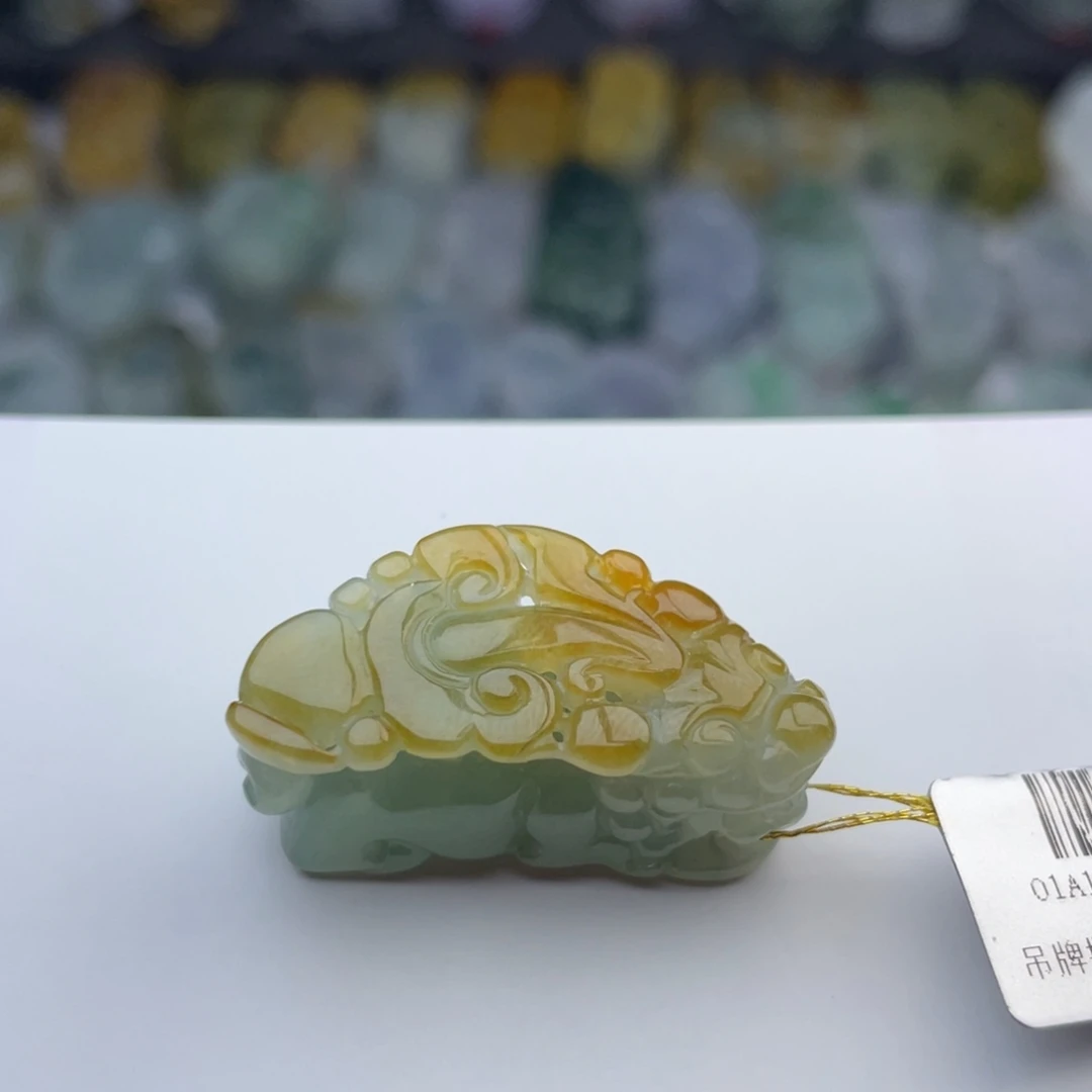 翡翠颈饰未镶嵌貔貅