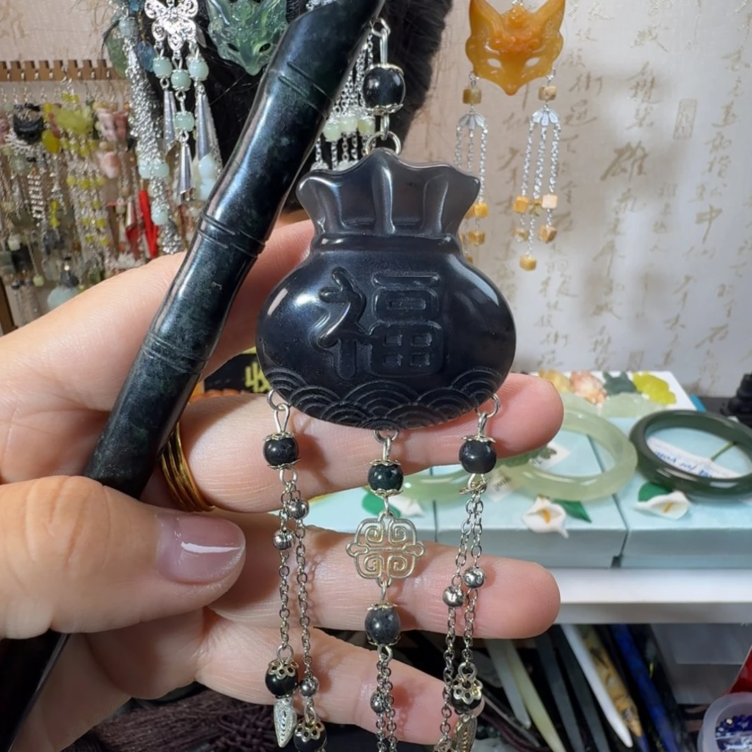 未镶嵌岫玉发簪福利款