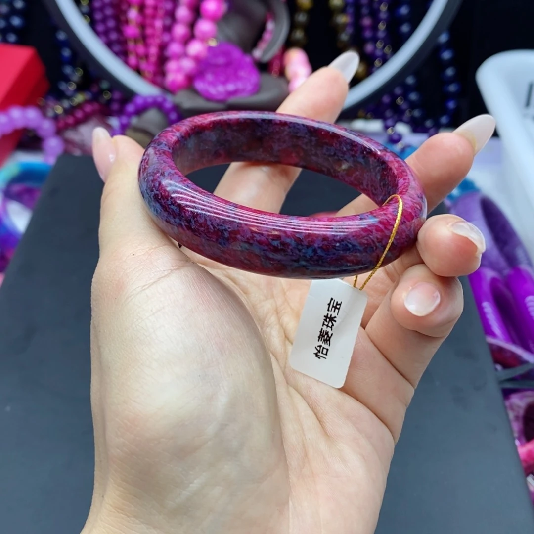 非金属珐琅199蓝丝绒红丝绒共生手镯54+圈口