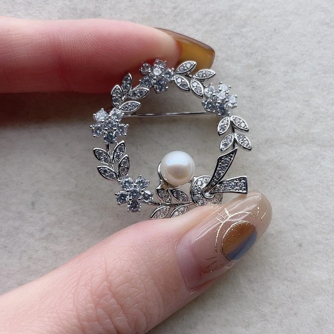 淡水珍珠未镶嵌胸针16