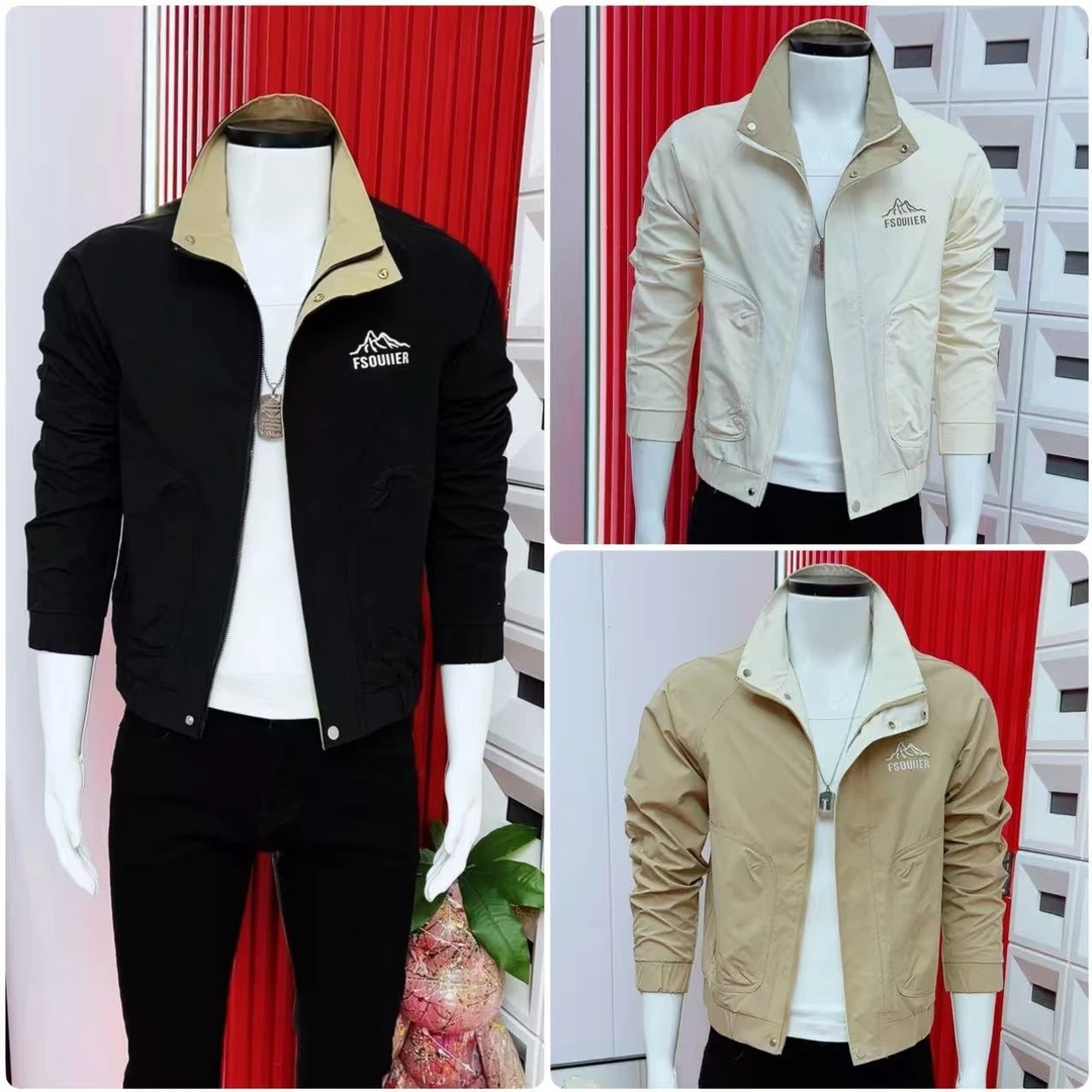 高级感男士外套新款春秋工装夹克痞帅男潮流休闲百搭帅气修身上衣