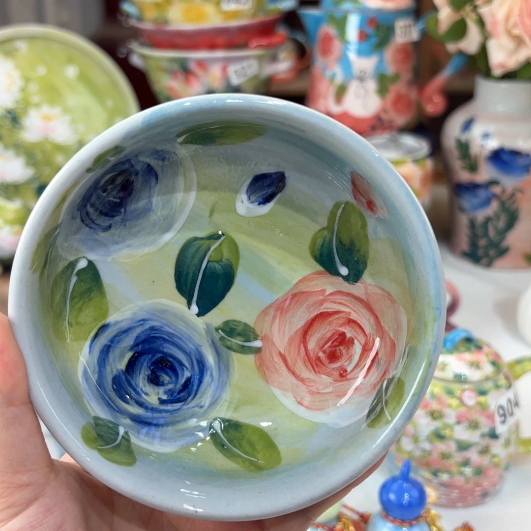 景德镇手绘高温釉下彩陶瓷茶具