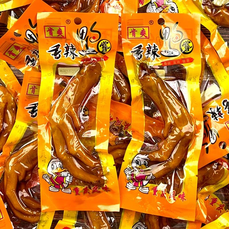 肯爽香辣鸭掌鸭爪卤味鸭脚真空包装整箱熟食休闲零食小吃熟食即食