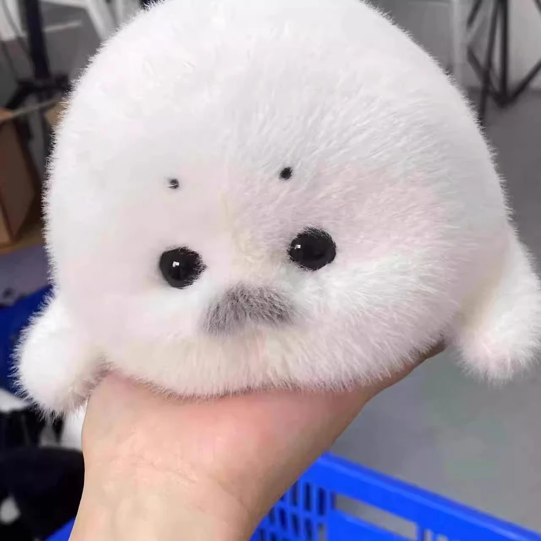 托卡熊海豹掌动灰海豹白海豹毛绒玩偶超萌手工玩偶高颜值小海豹