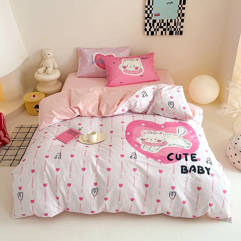 2025新款全棉大版卡通数码印花纯棉四件套床上四件套南通家纺