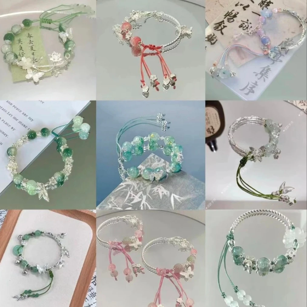 玻璃手链手工串珠日韩民族风仙女小清新原创设计极简风女