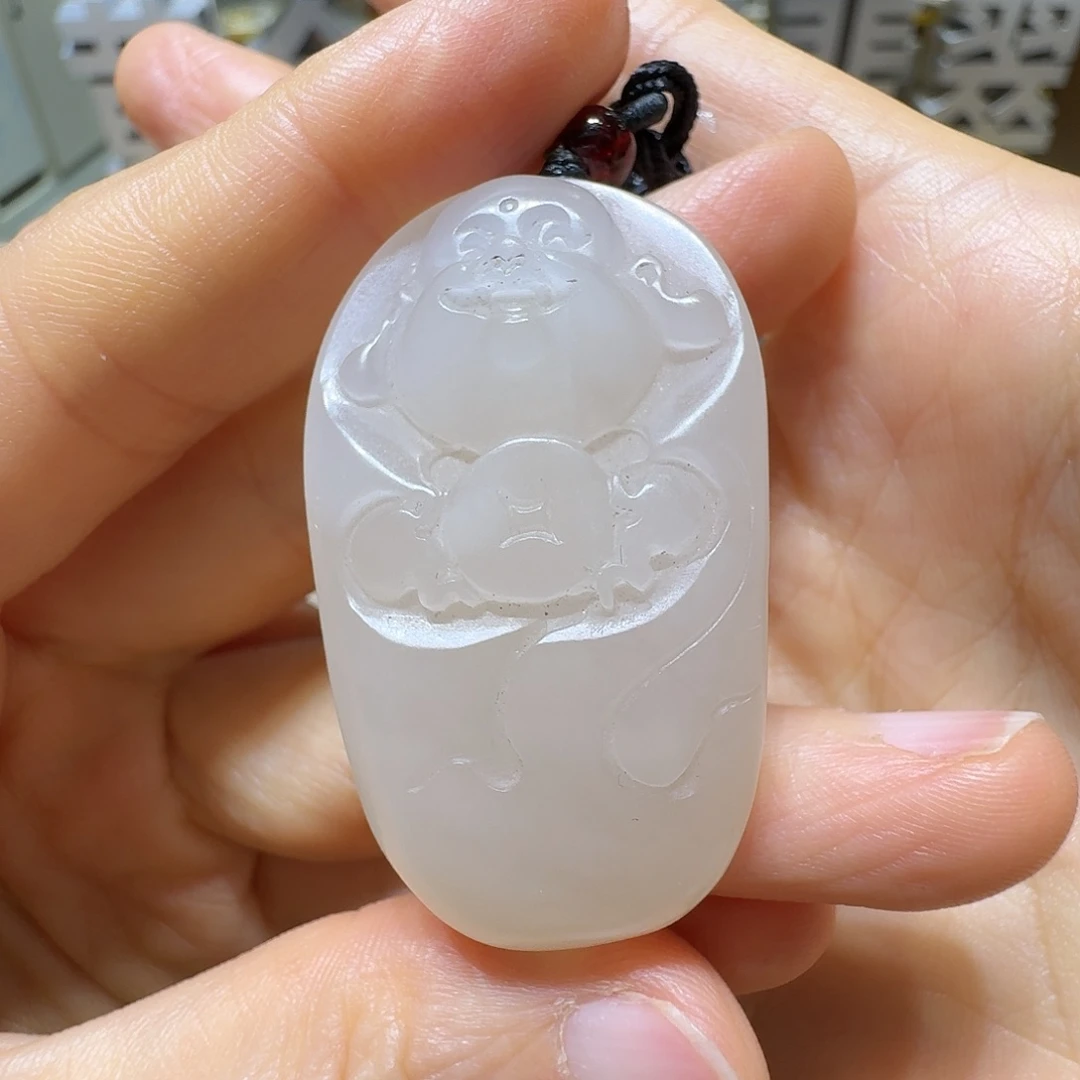 和田玉未镶嵌吊坠(不含链)